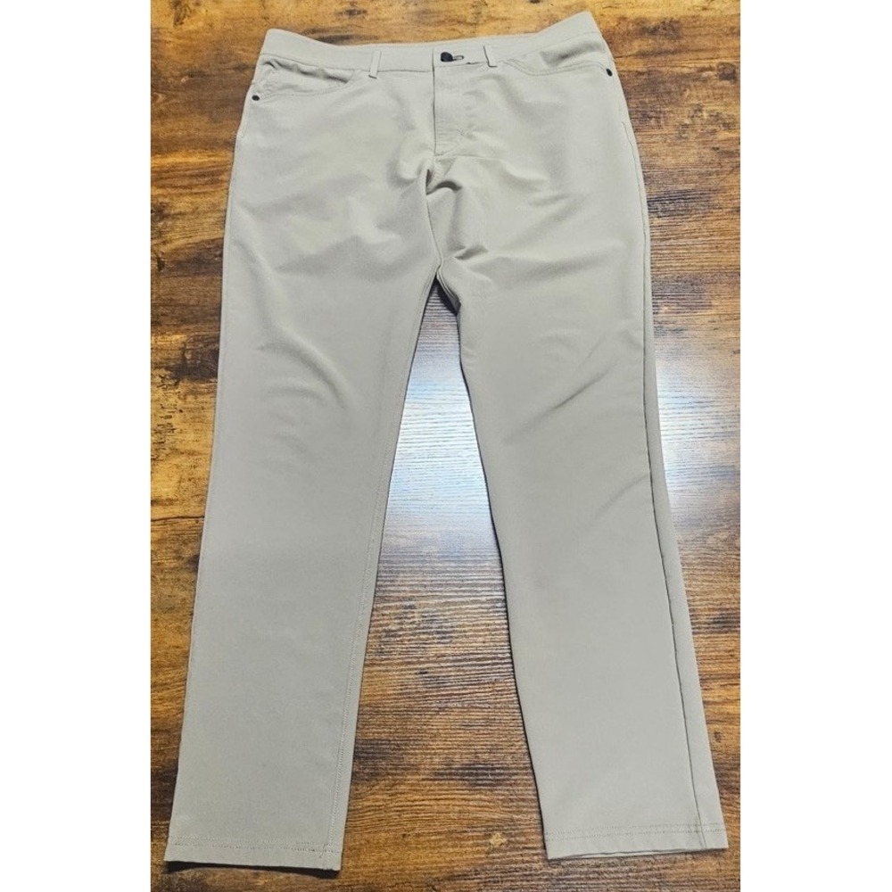Public Rec Pants Mens 34x31 Beige 5 Pocket Performance Stretch Preppy Golf Smart